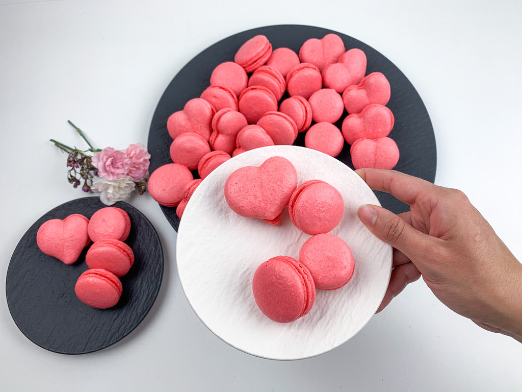 Valentines Raspberry Macarons