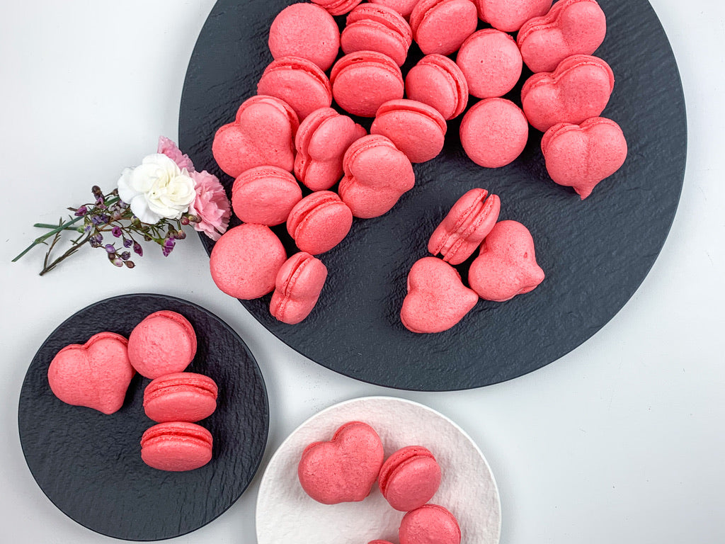 Valentines Raspberry Macarons